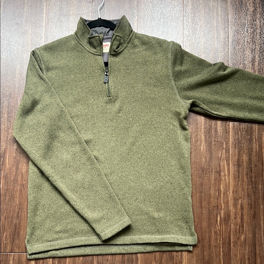 Men's Green Quarter-Zip Sweater